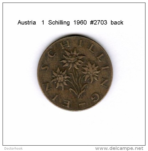 AUSTRIA   1  SCHILLING  1960  (KM # 2886) - Austria
