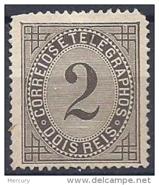 2 Reis Noir Neuf Dentelé 13.5 - Unused Stamps