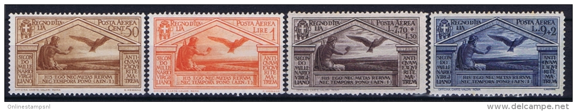 Italy: 1930 Mi 354 - 357 Airmail, 357 Is MNH/**, Rest Is MH/* - Luftpost