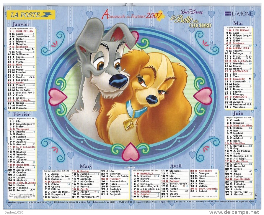 Almanach Du Facteur 2007 Disney - Grand Format : 2001-...