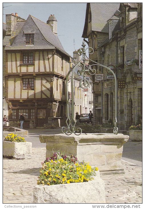 Cp , 56 , MALESTROIT , Le Puits Place Du Bouffay - Malestroit