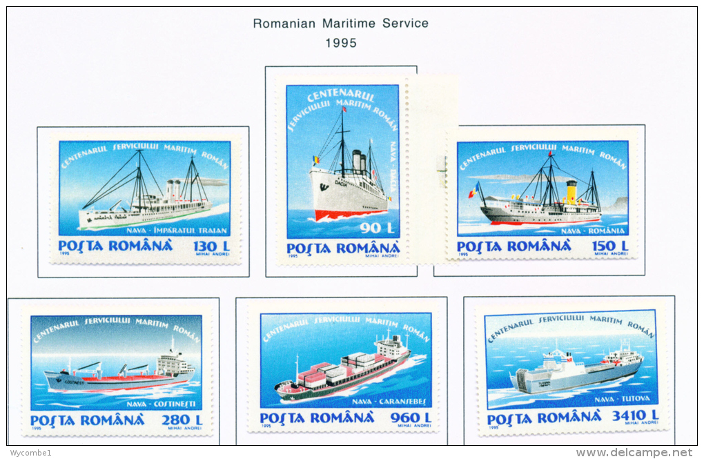 ROMANIA - 1995  Maritime Service  Mounted Mint - Ungebraucht