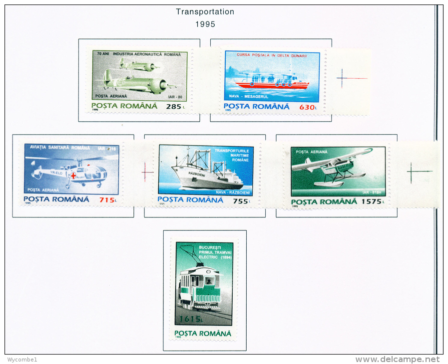 ROMANIA - 1995  Transport  Mounted Mint - Ungebraucht