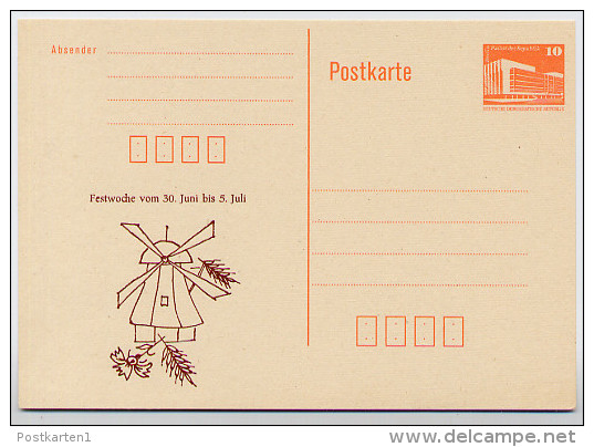 DDR P86I-15-87 C15 PRIVATER ZUDRUCK WINDMÜHLE DABEL 1987 - Cartes Postales Privées - Neuves