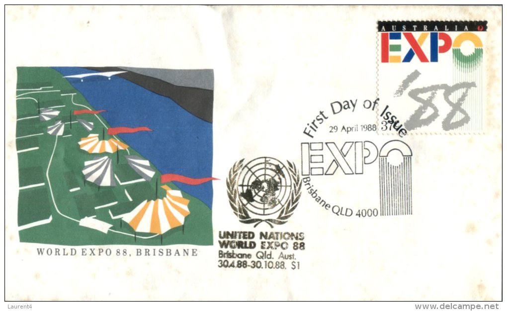 (777) Australia - 1988 World Expo Brisbane - Overprinted United Nations In Gold - North Borneo (...-1963)