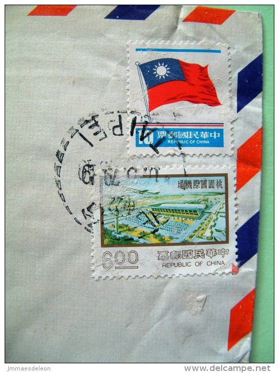 Taiwan 1979 Cover To Holland - Flag - Airport - Brieven En Documenten