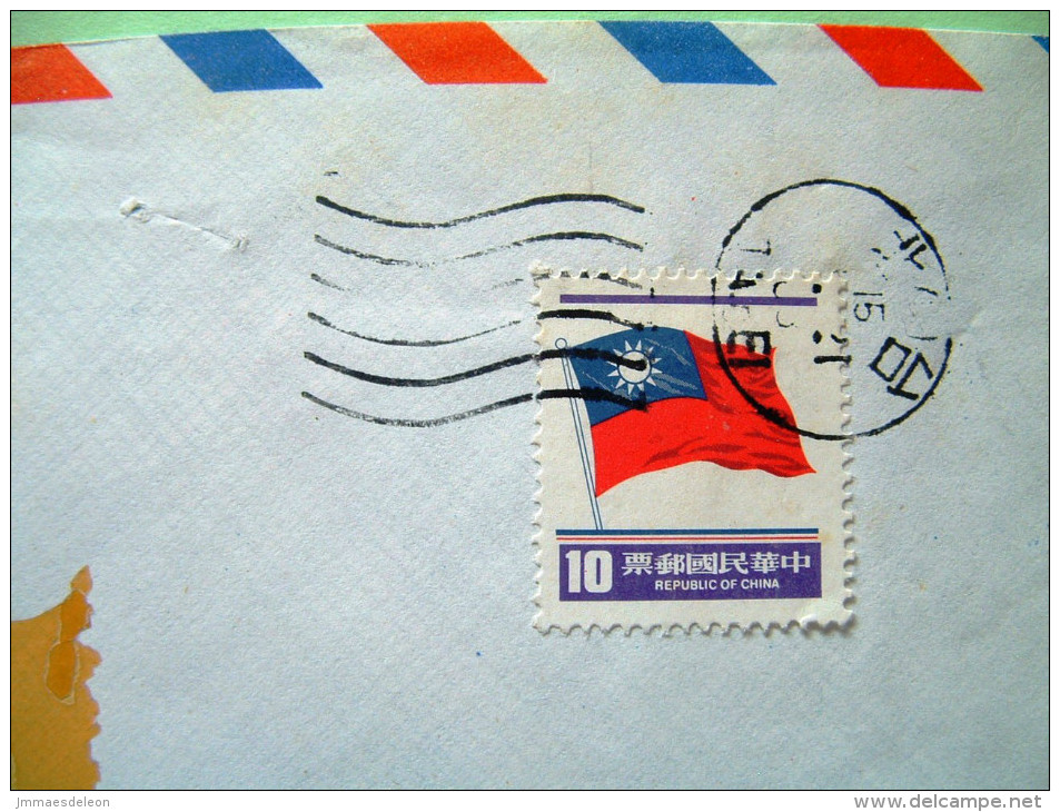 Taiwan 1983 Cover To Belgium - Flag - Lettres & Documents
