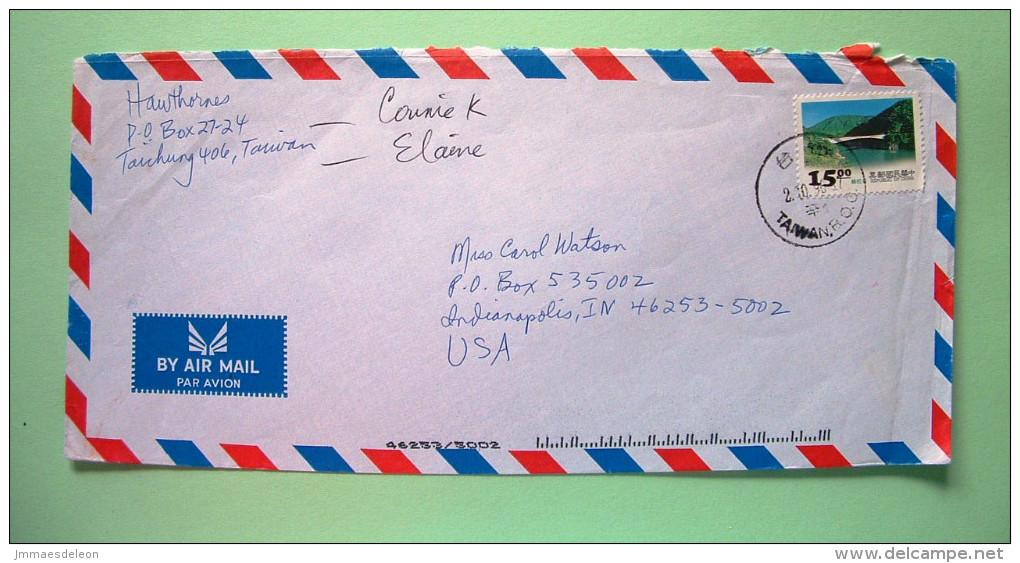 Taiwan 1990 Cover To USA - Changhong Bridge - Storia Postale