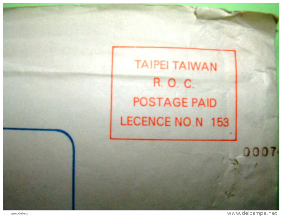 Taiwan Pre-paid Cover To Belgium - Newspaper Enveloppe - Covers & Documents