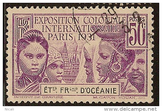 OCEANIC SETTLEMENTS 1931 50c Exhib. SG 80 U YZ333 - Used Stamps