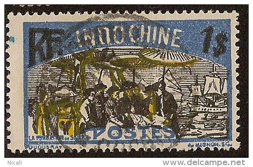 INDO-CHINA 1927 1p Saigon SG 158 U YZ456 - Unused Stamps
