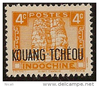 KWANGCHOW 1937 4c Yellow SG 128 HM YZ457 - Unused Stamps