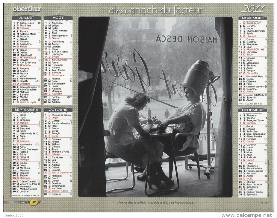 Almanach Du Facteur 2011  Robert Doisneau - Grand Format : 2001-...