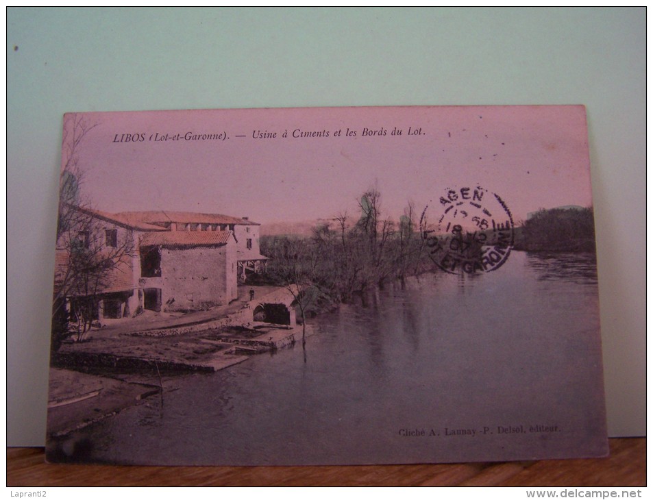 LIBOS (LOT ET GARONNE) LES METIERS. USINES A CIMENTS ET LES BORDS DU LOT. - Libos