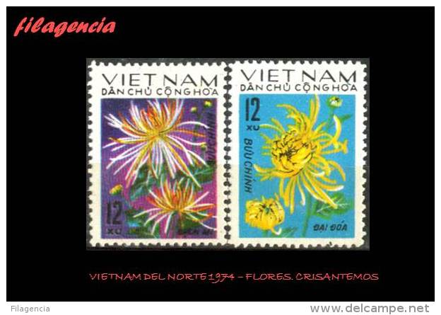 ASIA. VIETNAM DEL NORTE MINT. 1974 FLORA. CRISANTEMOS - Vietnam