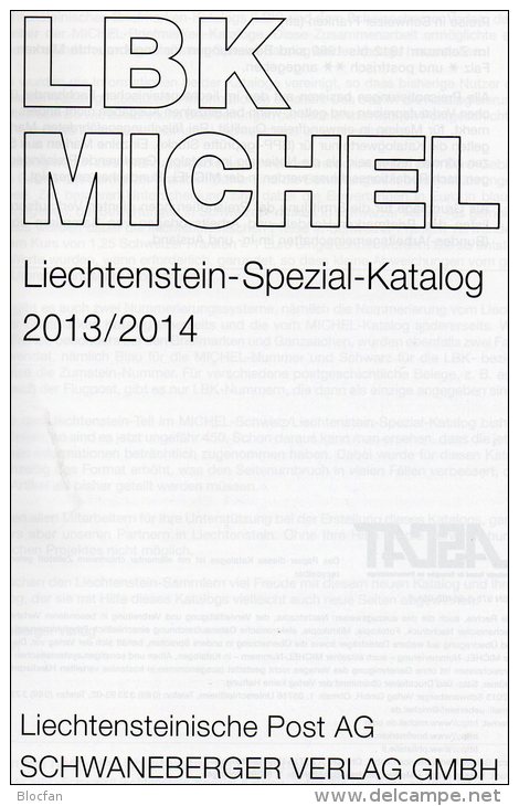 Schweiz+Liechtenstein LBK / MICHEL Spezial Briefmarken Katalog 2013/2014 Neu 68€ UNO Genf Ämter Catalogues Of Helvetia - Liechtenstein