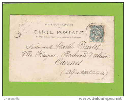 CPA  PHOTO - 21 - GENLIS - A CONFIRMER -  Cachet Postal Départ Genlis  COTE D'OR - Other & Unclassified