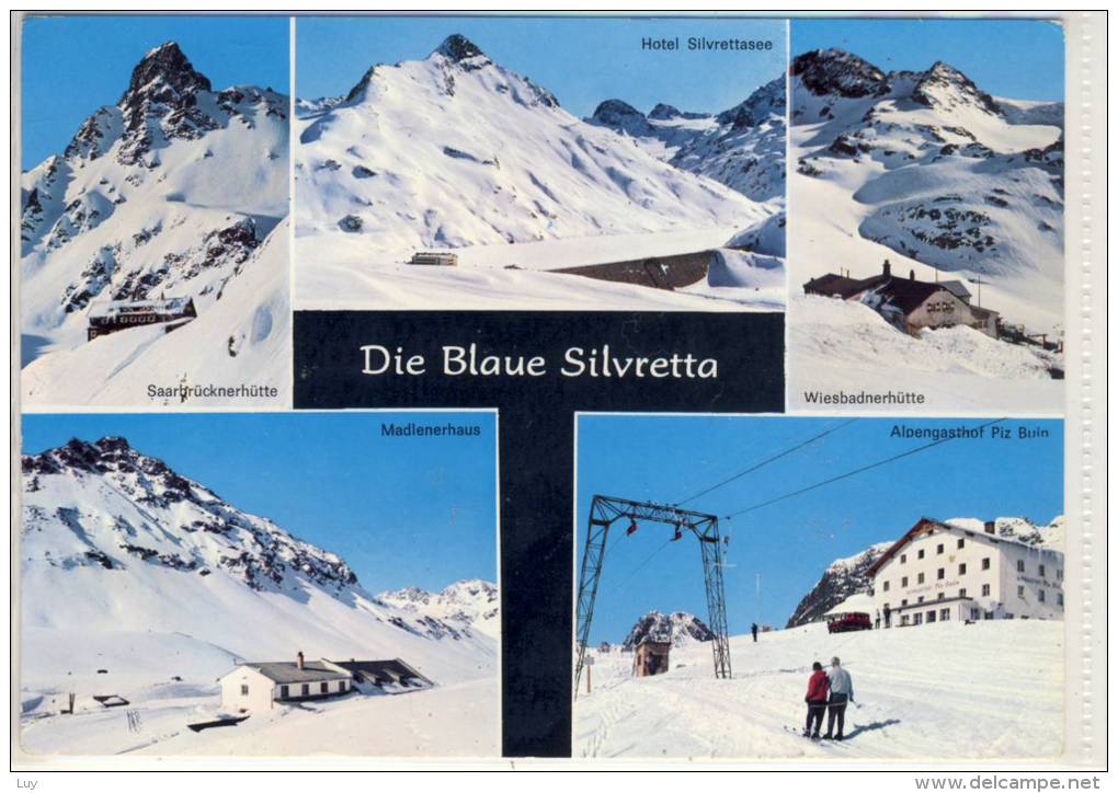 DIE BLAUE SILVRETTA - Mehrbildkarte, Saarbrücknerhütte, Hotel Silvrettasee, ........ - Sonstige & Ohne Zuordnung