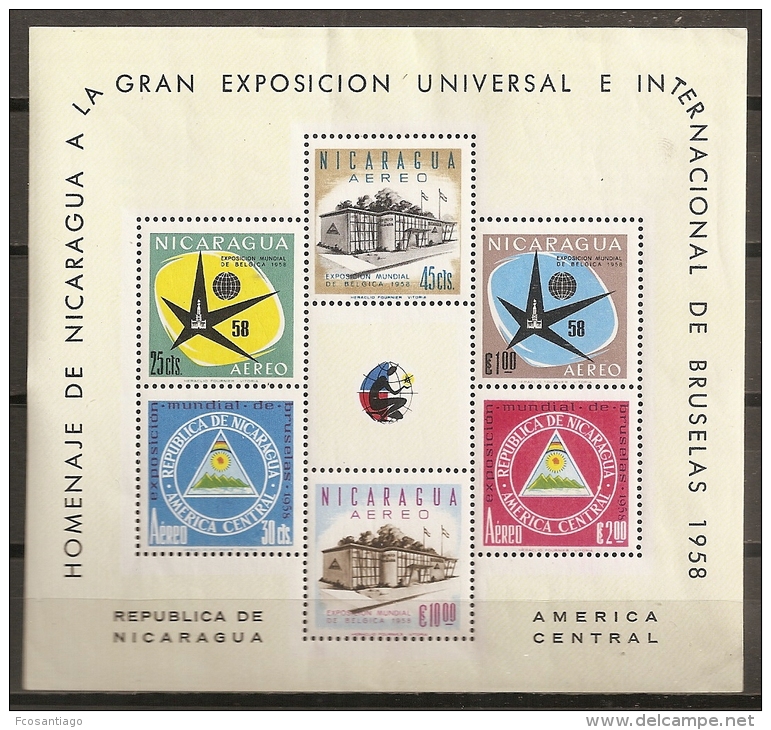 BRUSELAS'58 - NICARAGUA 1958 - Yvert #H86 - MNH ** - 1958 – Bruxelles (Belgique)