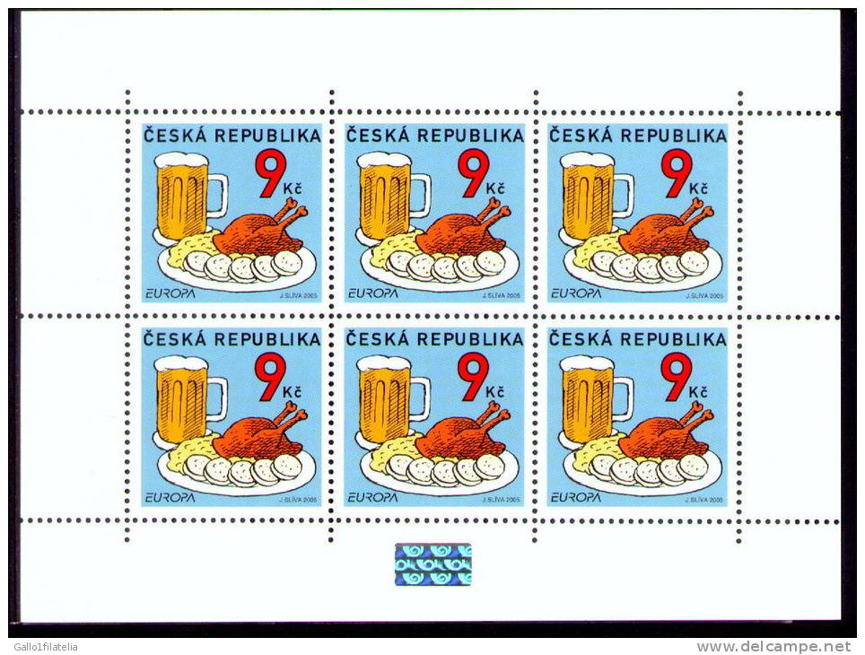 2005 - REP. CECA - EUROPA CEPT - GASTRONOMIA - MINI FOGLIO DA 6 FRANCOBOLLI. MNH - 2005