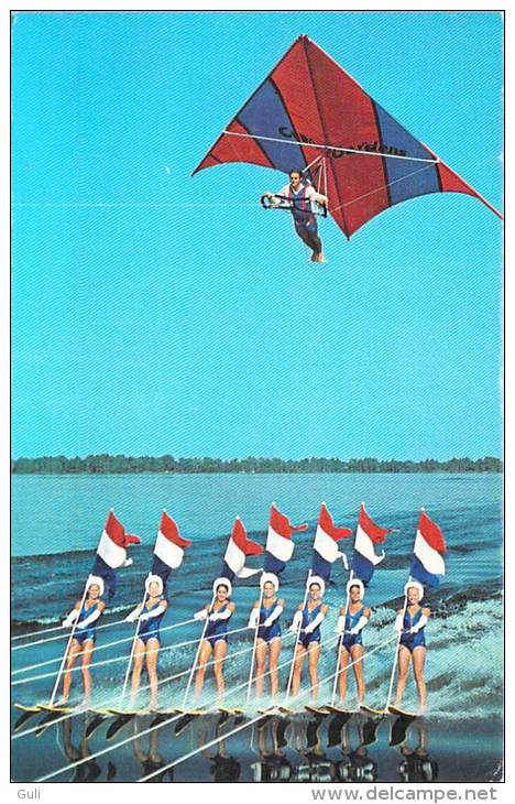 Etats-Unis- FL FLORIDA CYPRESS GARDENS Lot,ensemble De 2 Cartes (ski Nautique Water Ski Deltplane Delta)(Winter Haven) - Autres & Non Classés