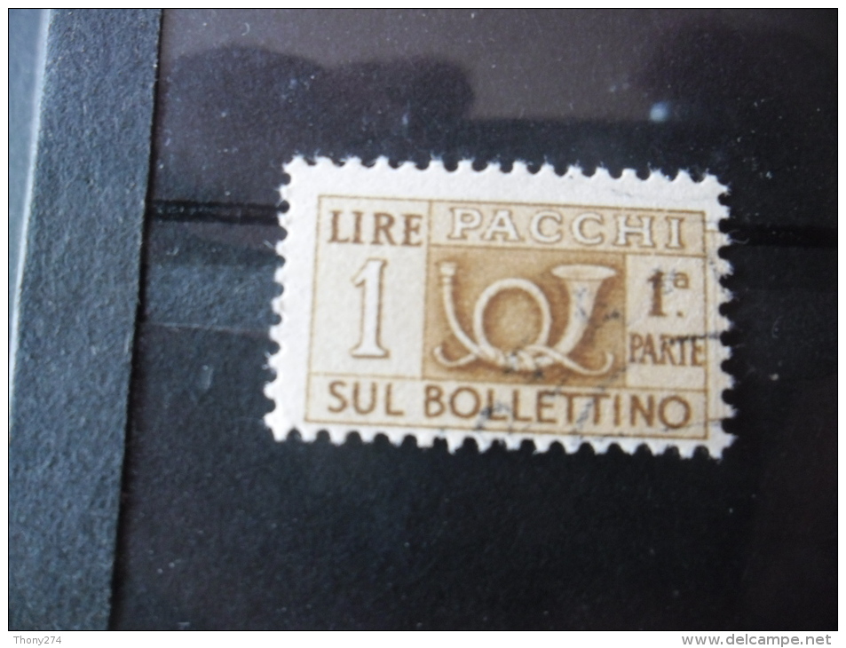 ITALIE Colis Postaux N°54 Partie Gauche Filigrane A Oblitéré - Colis-postaux