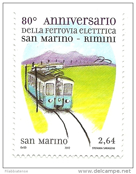 2012 - 2374 Ferrovia Elettrica   +++++++ - Unused Stamps