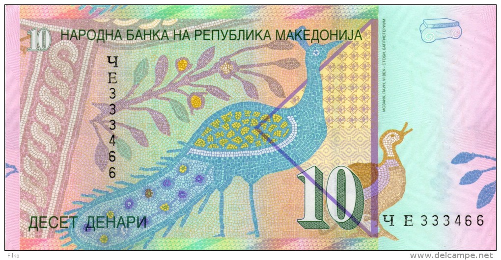 Macedonia,10 Denari,P.14i,12.2011,UNC,paper,signet Governer:Bogov,as Scan - North Macedonia