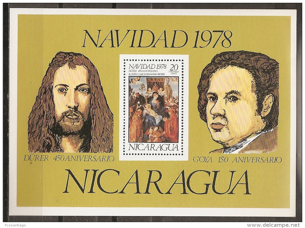 PINTURA - NICARAGUA 1978 - Yvert #H143 - MNH ** - Religión