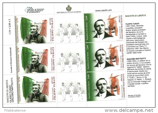 2012 - BF 122 Maestri Di Libertà ---- - Unused Stamps