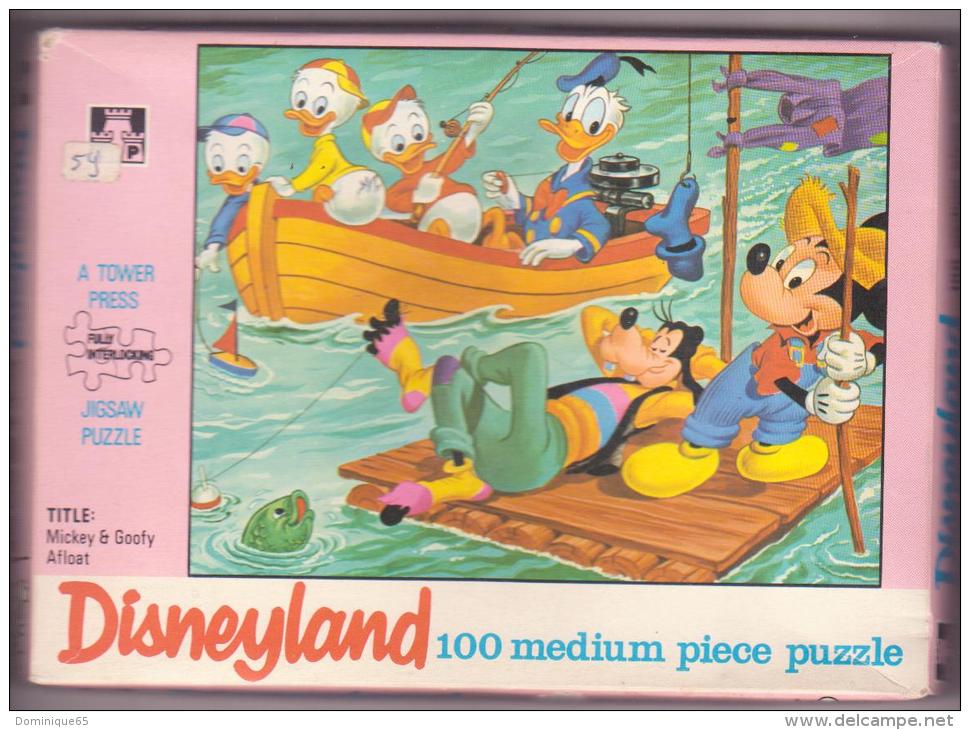 Ancien Puzzle Disney Donald Mickey Pluto Goofy Afloat  Jigsaw - Puzzle Games