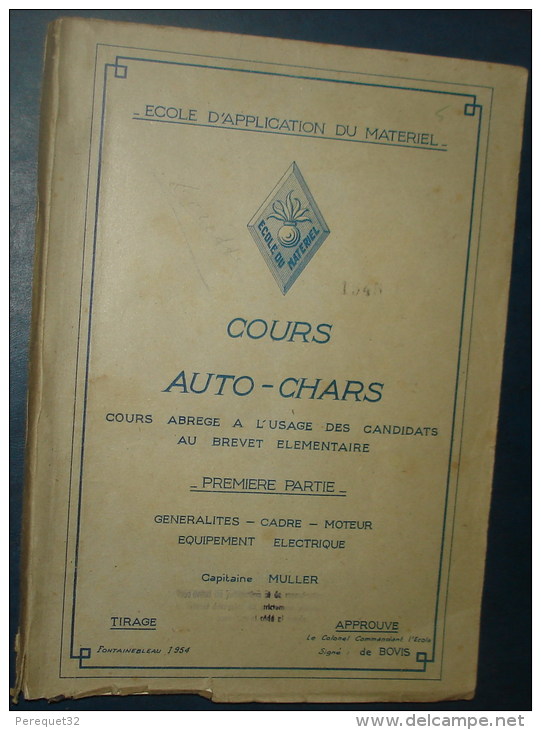 COURS AUTO-CHARS.1ere Partie.287 Pages+18 Pages.Dim280x185 - France