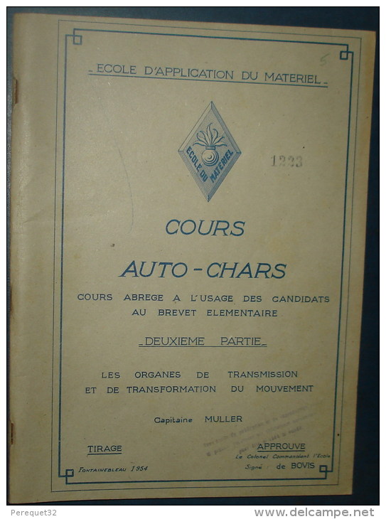 COURS AUTO-CHARS.2eme Partie.192 Pages.Dim280x185 - France