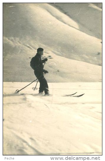 N°33785 -carte Photo Skieur - Sports D'hiver