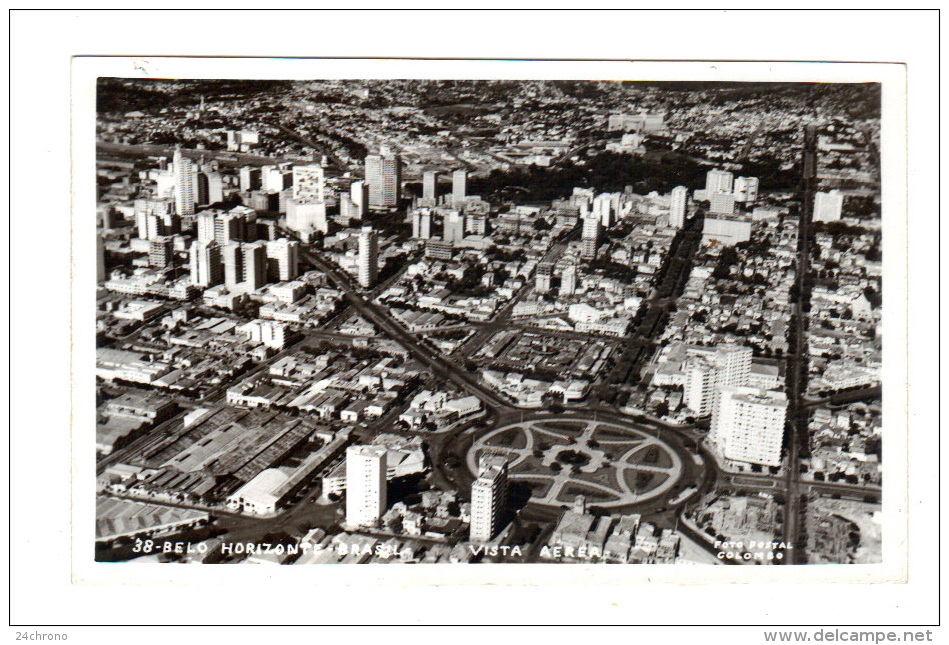 Bresil: Belo Horizonte, Vista Aerea, Foto Postal Colombo (13-3245) - Belo Horizonte