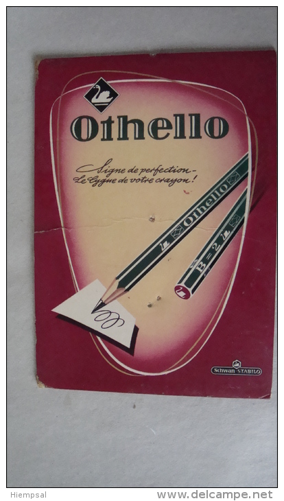 PLAQUE PUBLICITAIRE   EN CARTON POUR   CRYON OTHELLO .  DANS L´ETAT VOIR PHOTO - Pappschilder