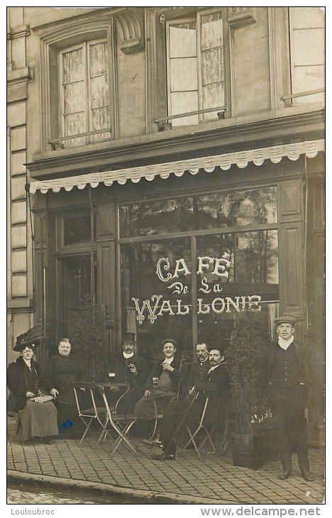 CARTE PHOTO CAFE DE LA WALLONIE - Other & Unclassified