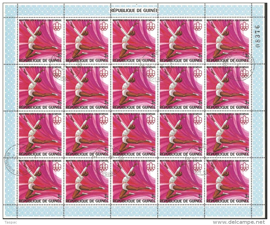 Guinea 1976 Mi# 740-751 A Used - Complete Set In Sheets Of 20 - 21st Olympic Games, Montreal - Estate 1976: Montreal