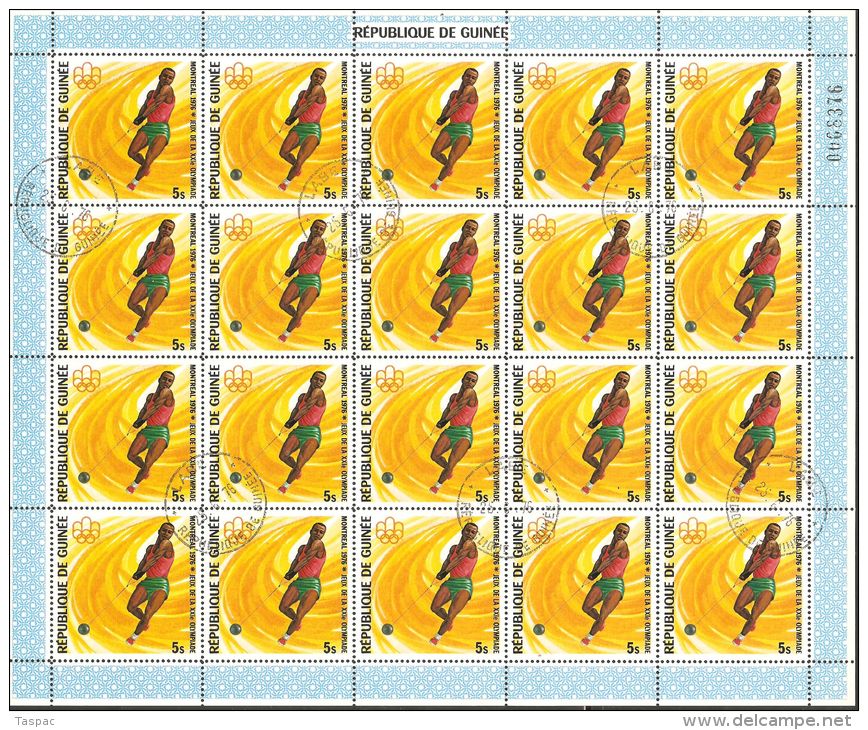 Guinea 1976 Mi# 740-751 A Used - Complete Set In Sheets Of 20 - 21st Olympic Games, Montreal - Estate 1976: Montreal