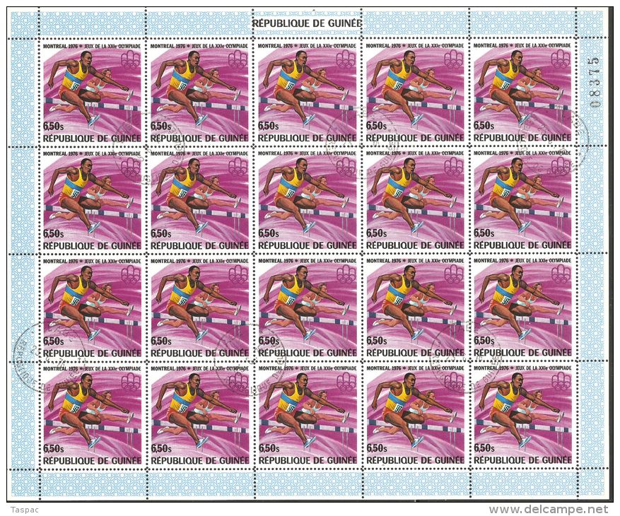 Guinea 1976 Mi# 740-751 A Used - Complete Set In Sheets Of 20 - 21st Olympic Games, Montreal - Estate 1976: Montreal