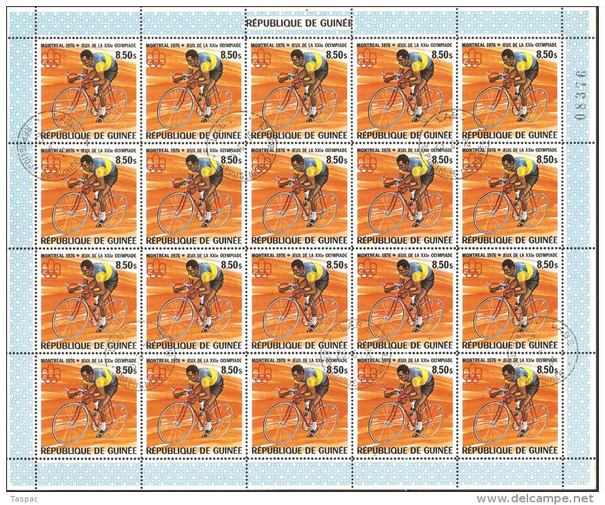 Guinea 1976 Mi# 740-751 A Used - Complete Set in Sheets of 20 - 21st Olympic Games, Montreal