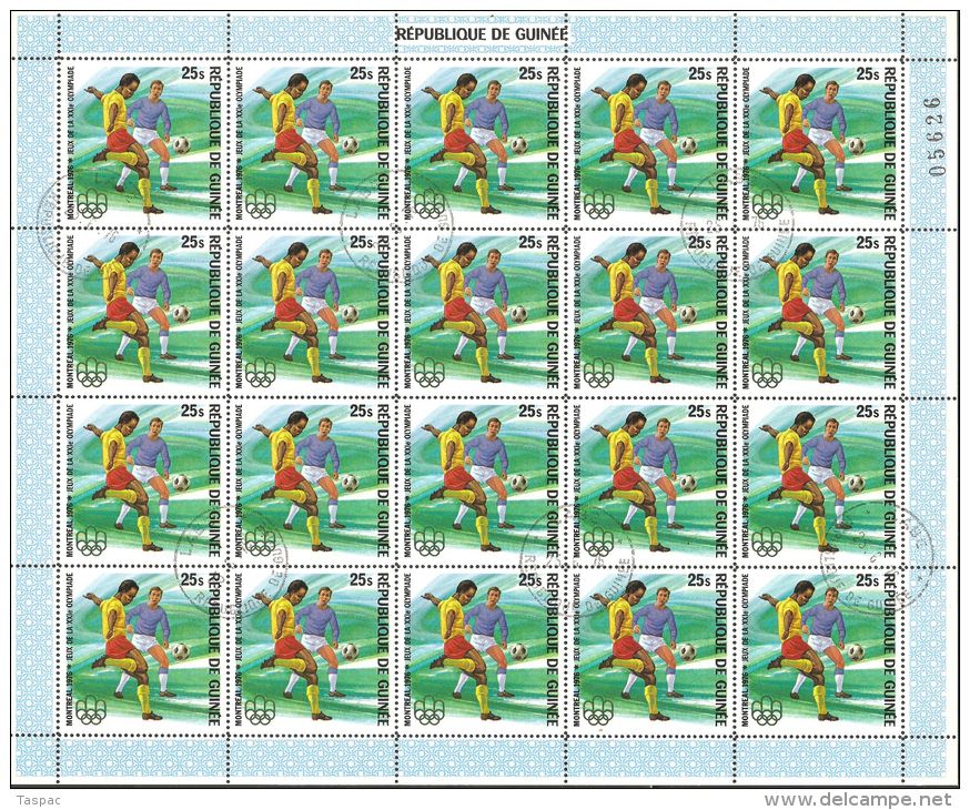 Guinea 1976 Mi# 740-751 A Used - Complete Set in Sheets of 20 - 21st Olympic Games, Montreal