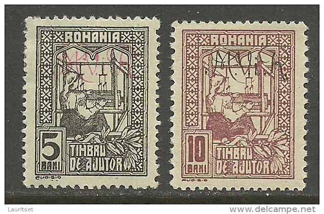 Deutsche Militärverwaltung In Romania Rumänien 1917 Kriegssteuermarken Michel 1& 2 * - Besetzungen 1914-18