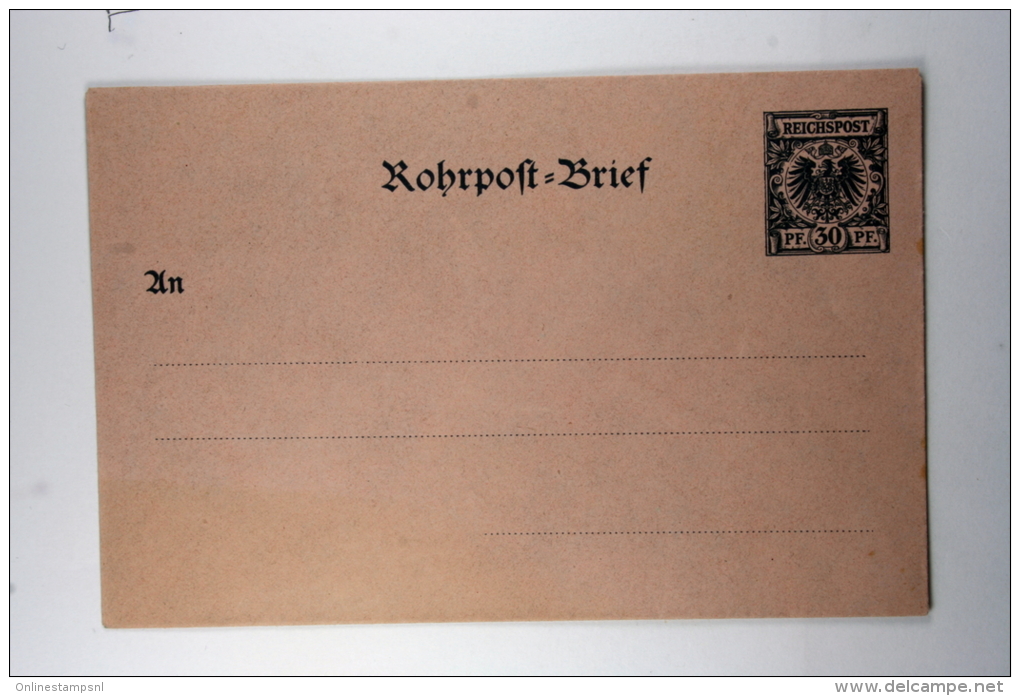 Germany: Rohrpost-Umschläge 1889 Reichspost - Omslagen