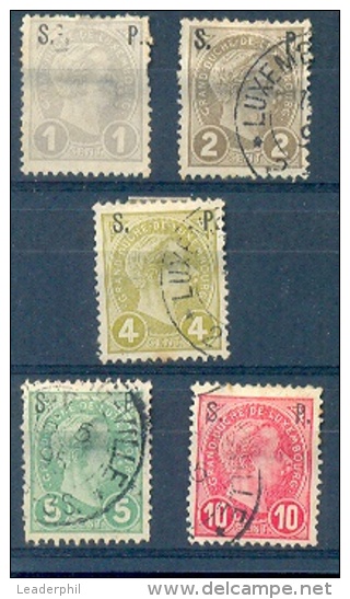 LUXEMBOURG Yv#Official 77/81 Complete Set USED - Dienstmarken