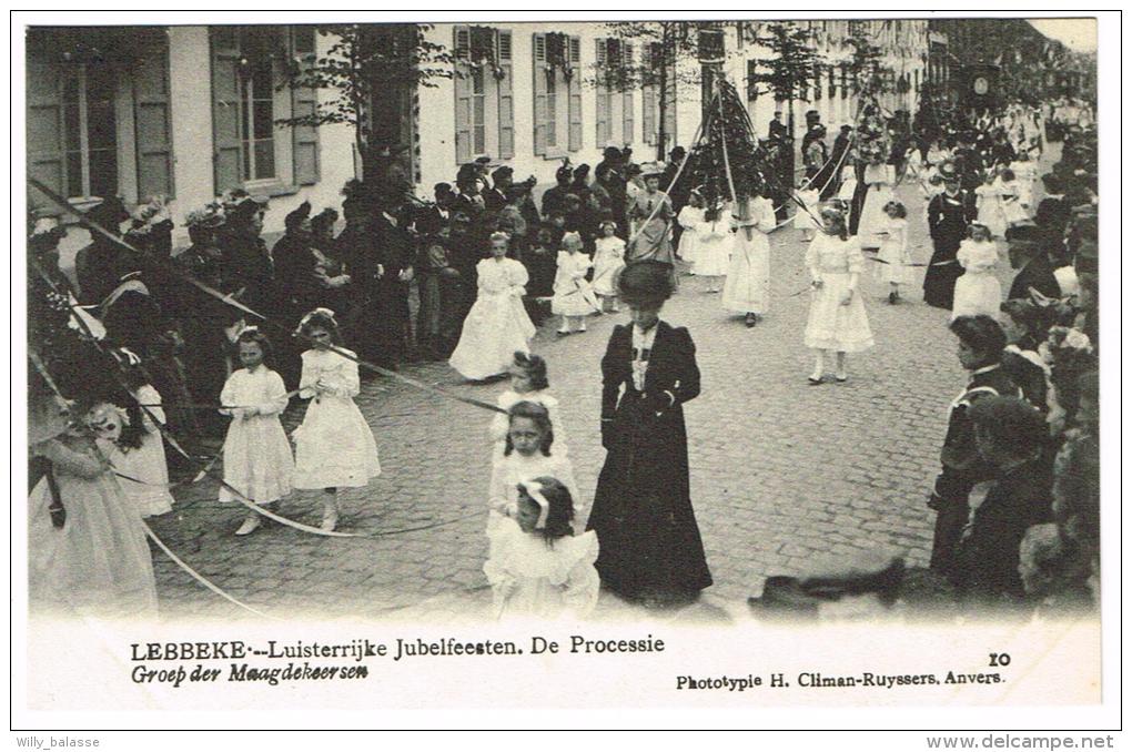 "Lebbeke - Luisterrijke Jubelfeesten - De Processie - Groep Der Maagdekeersen" - Lebbeke