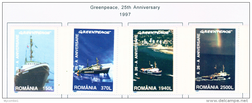 ROMANIA - 1997  Greenpeace  Mounted Mint - Ongebruikt