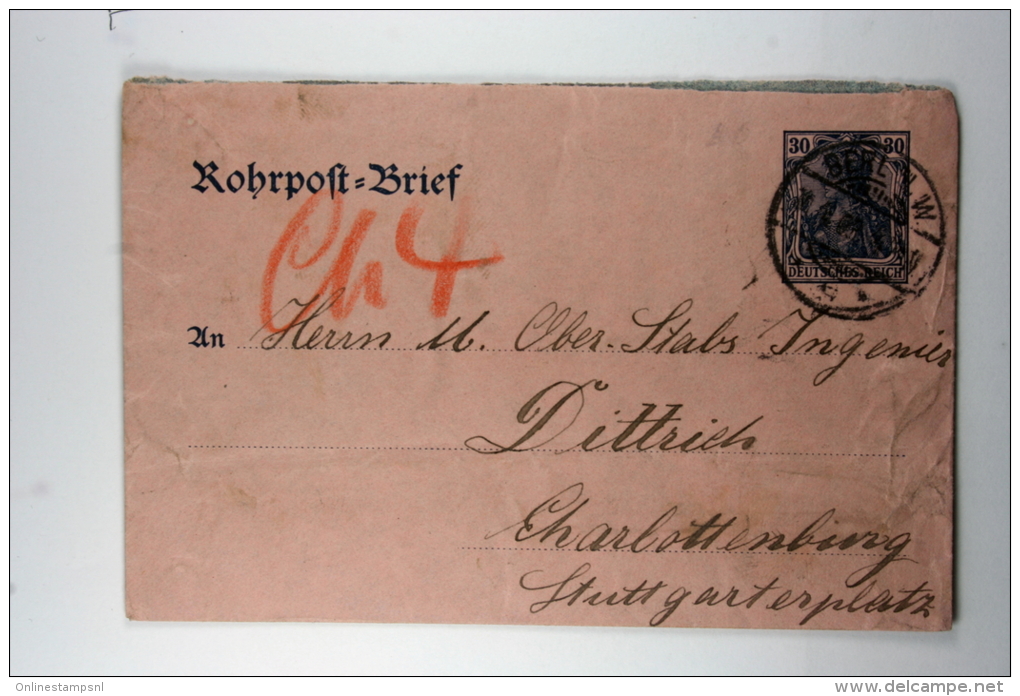 Germany: Rohrpost-Brief, 1903 - Enveloppes