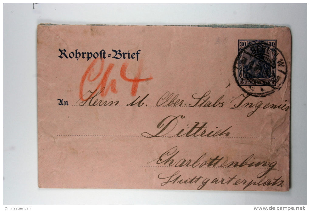 Germany: Rohrpost-Brief, 1903 - Omslagen