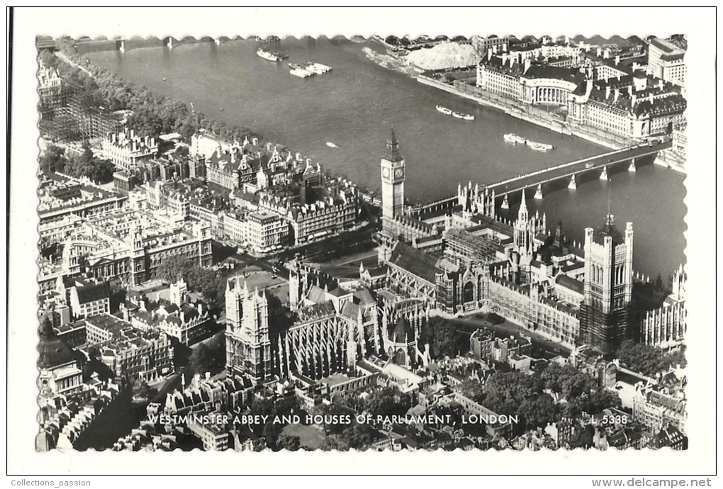 Cp, Angleterre, Londres, Westminster Abbey And Houses Of Parliament, écrite - Westminster Abbey